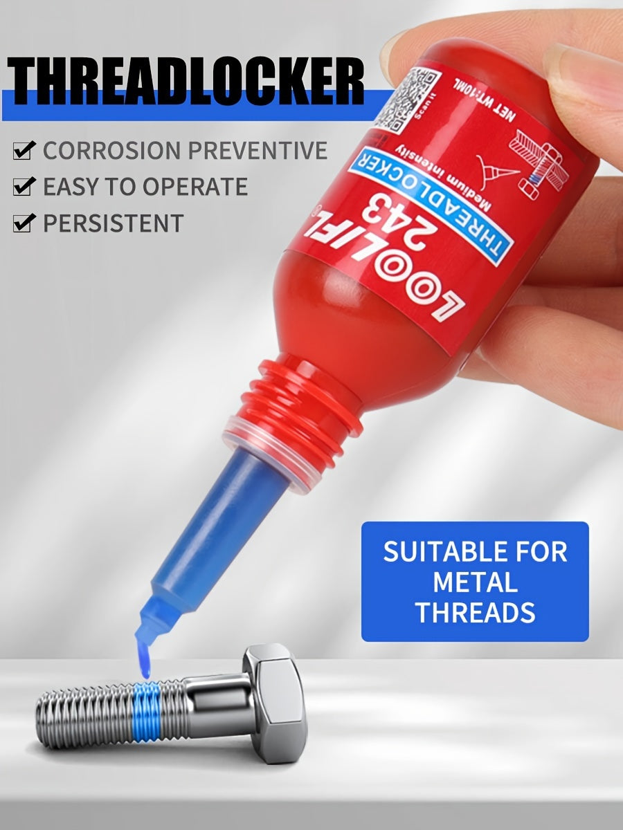 1/3pcs Multifunctional Vitamin Adhesive 222/243 Medium High Strength Screw Glue Medium High Strength Automotive Special Screw Glue Anti-slip Fastening Anaerobic Glue Removable And More