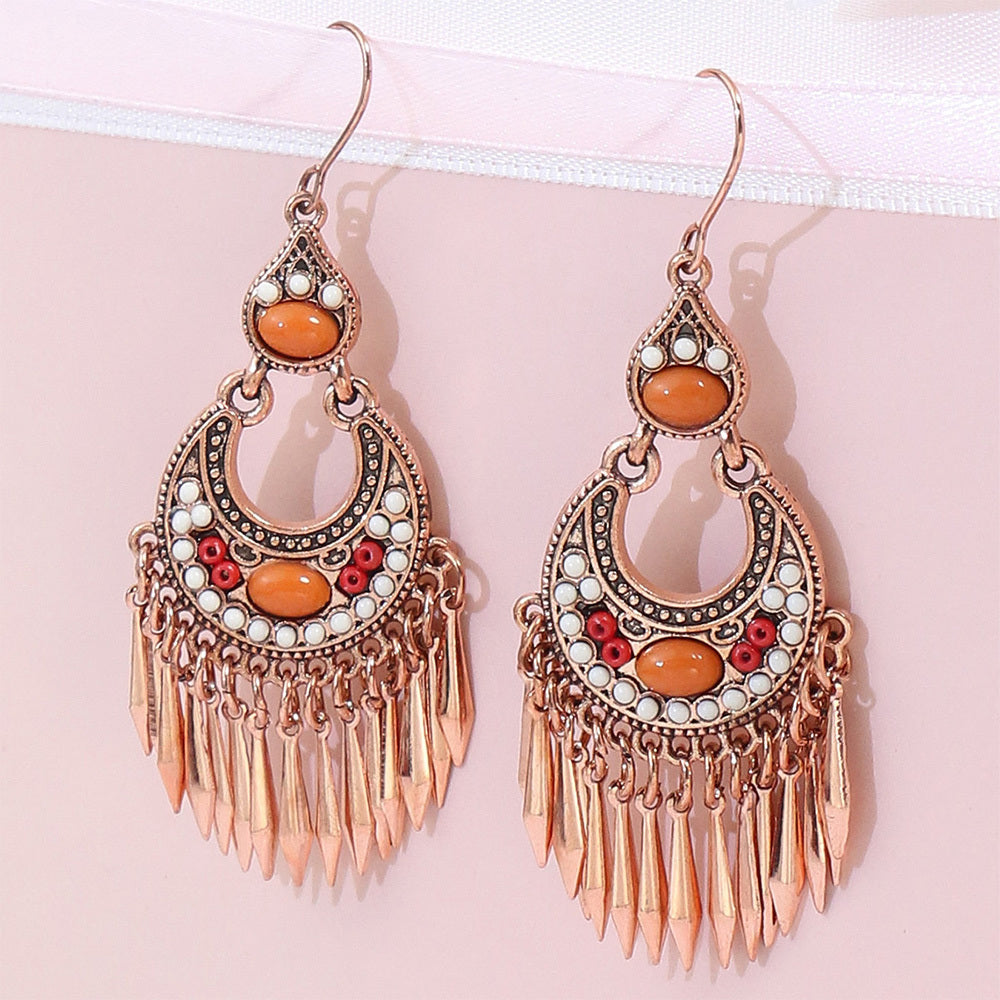 1 Pair/4 Pairs Vintage Style Women's Pendant  Tassel Earrings