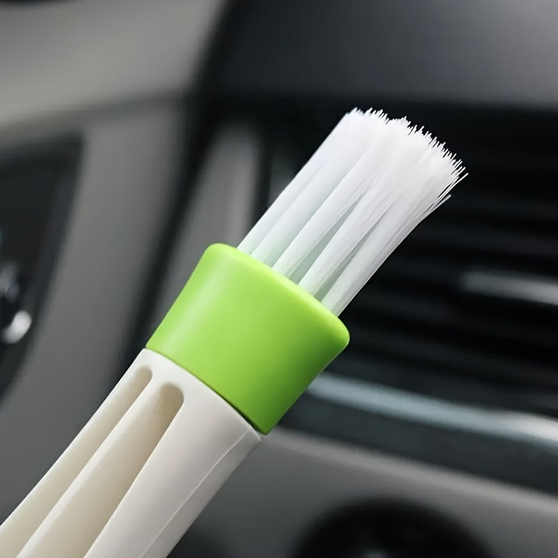 2-in-1 Car Vent Cleaning Brush - Multi-Functional Air Conditioner & Blinds Duster, Detachable and Washable for Door Partitions & Hard-to-Reach Corners