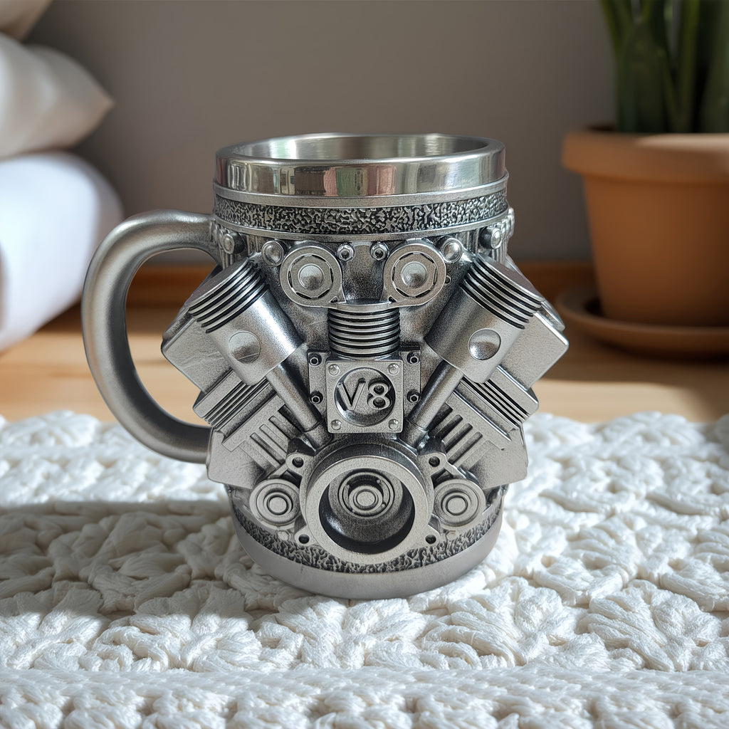 [Unique Engine Mug] Heavy-Duty V6 or V8 Engine Beer & Coffee Mug