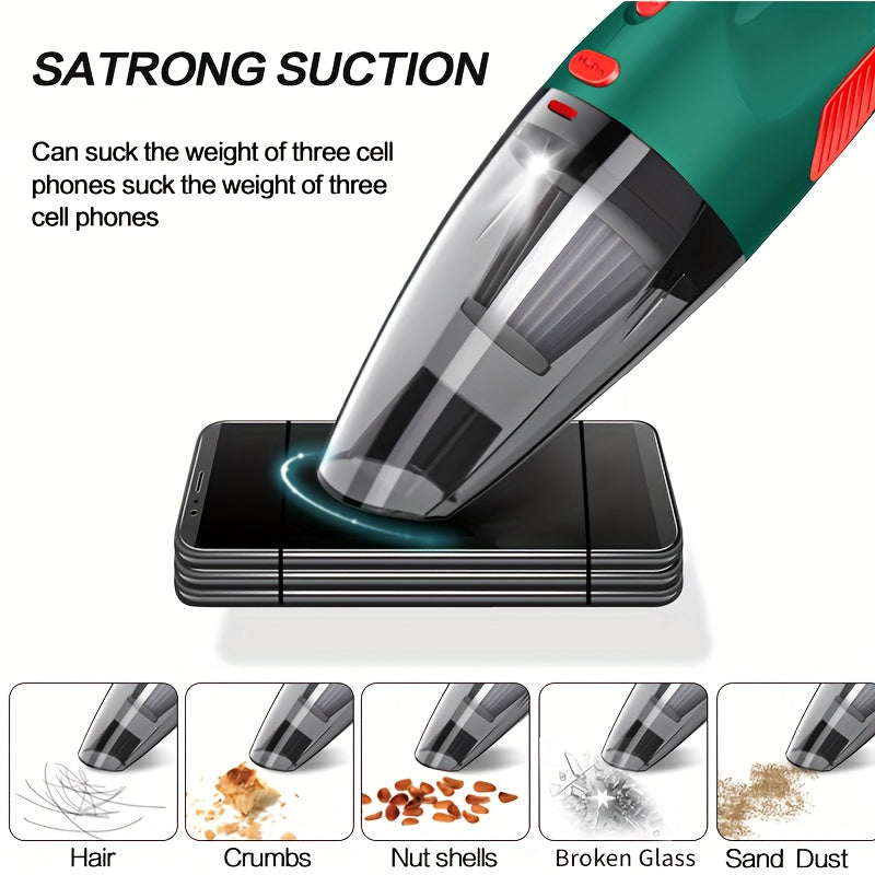 7-piece High-power Wireless Vacuum Cleaner, High-power Household And Car Dual-use Vacuum Cleaner, Dust Removal And Cleaning Interior, Strong Suction