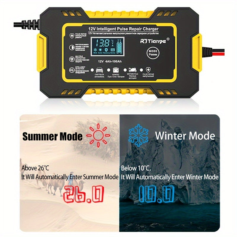 [Smart Battery Charger] RJTIANYE Smart Pulse 12V 6A Battery Charger
