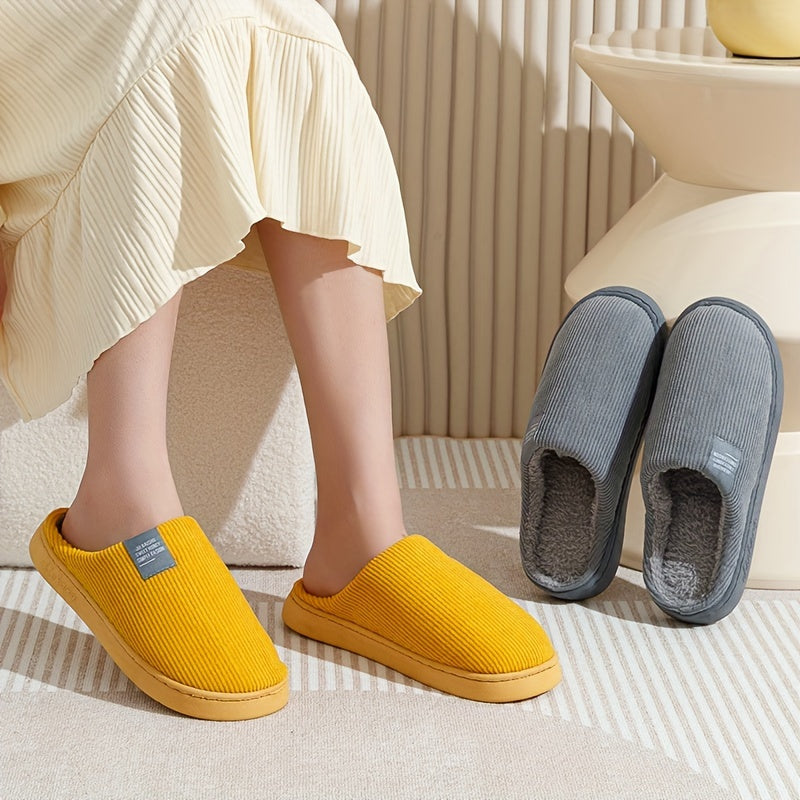 Women's & Unisex Plush Slip-On Slippers