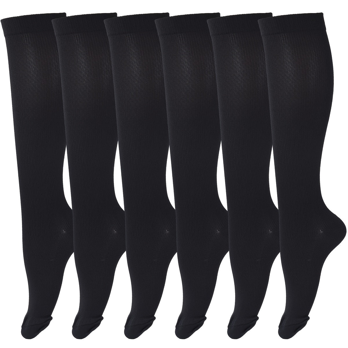 15-20mmHg Copper Compression Socks - 6 Pairs For Women And Men - Graduated Compression For Improved Circulation And Reduced Swelling