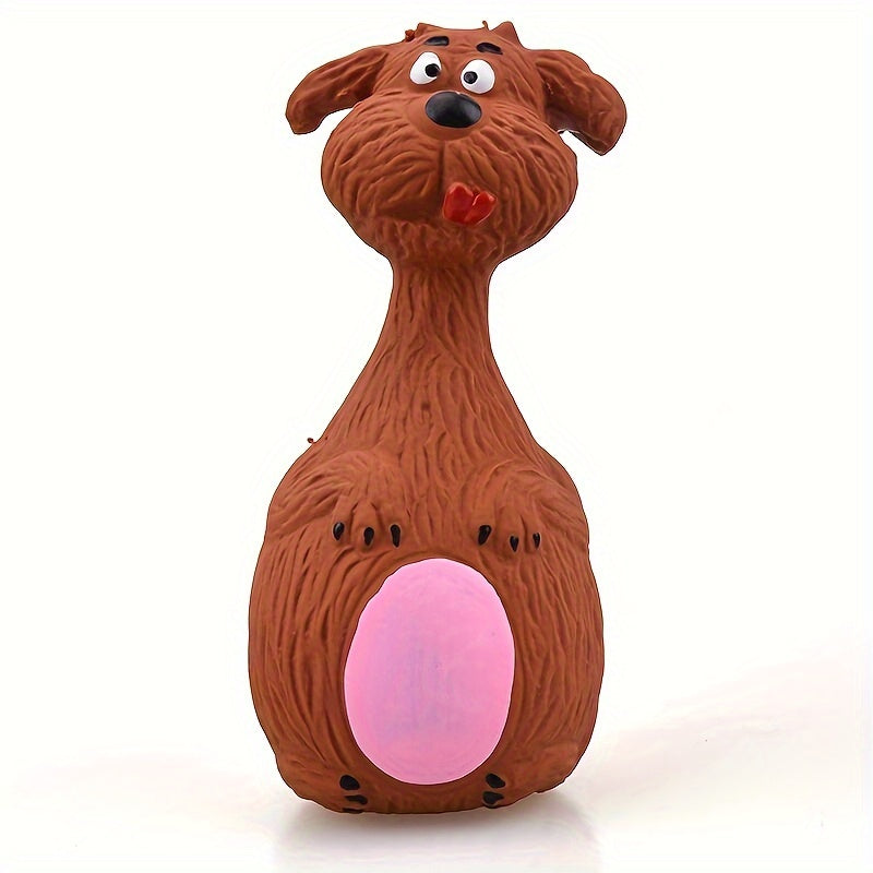 Chewy Dog Toy Set: 4 Playful Rubber Toys with Cartoon Designs for Your Pooch