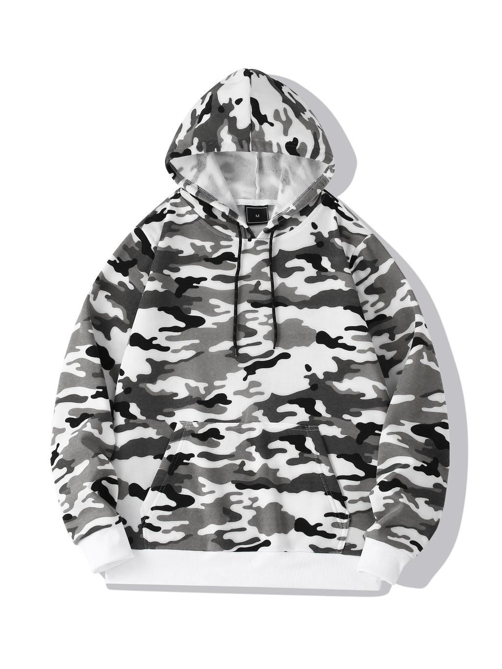 [Camouflage Sweatshirt] Autumn Winter Hooded Men's Camouflage Loose Pullover Fleece Sweatshirt | Fleece, Hooded