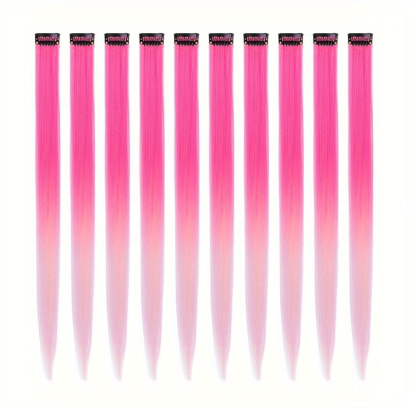 10 Pack HUAQIN Clip-In Hair Extensions for - 18 Inch
