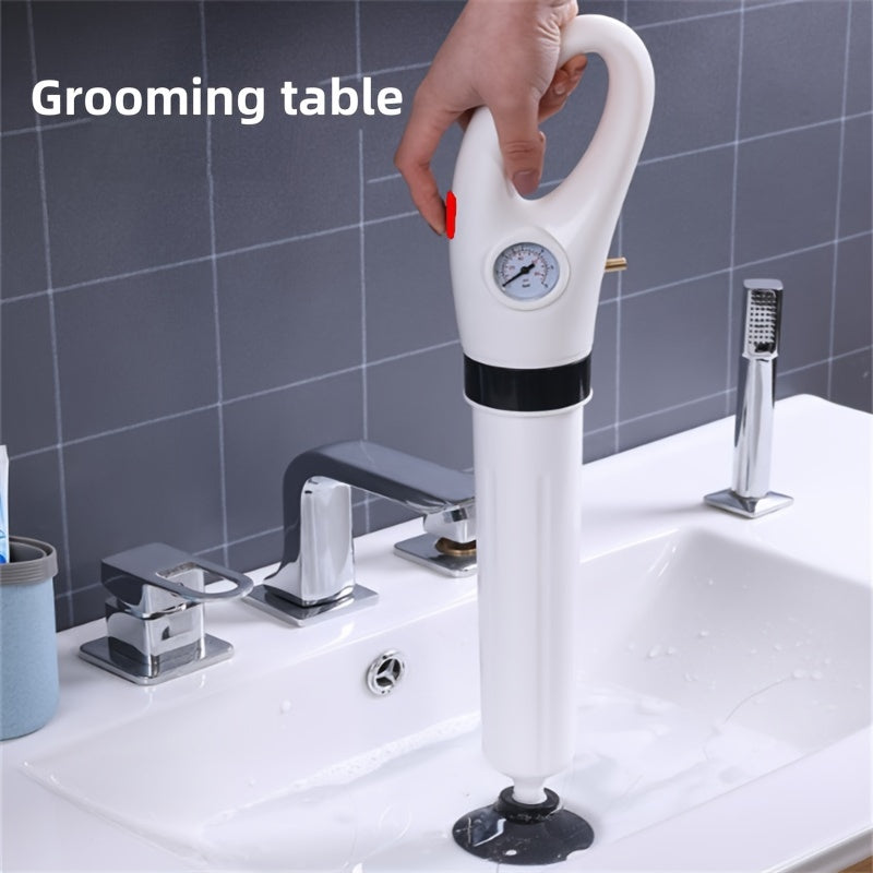 1pc Enhance The Performance Of Your Toilet With High-pressure Air Pump Upgrade Kits, Powerful Drain Blaster Augers, Air Guns, And Manual Drain Cleaning Tools