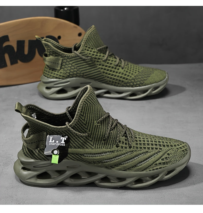 Men'S Lightweight Fashion Plus Size Casual Sports Shoes | Elastic Sole, Slip-On Closure, Fabric Upper, MD Sole, Wide Fit