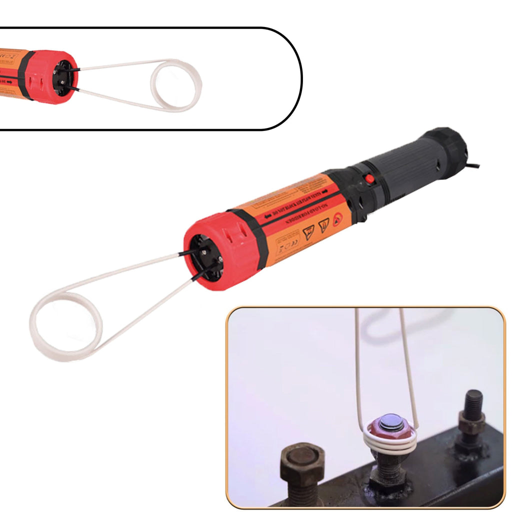 1100W Handheld Magnetic Induction Heater Kit with 8 Coils, Flameless Heat Tool for Automotive Applications, 110-130V Power Supply, US Plug - No Fuel Required