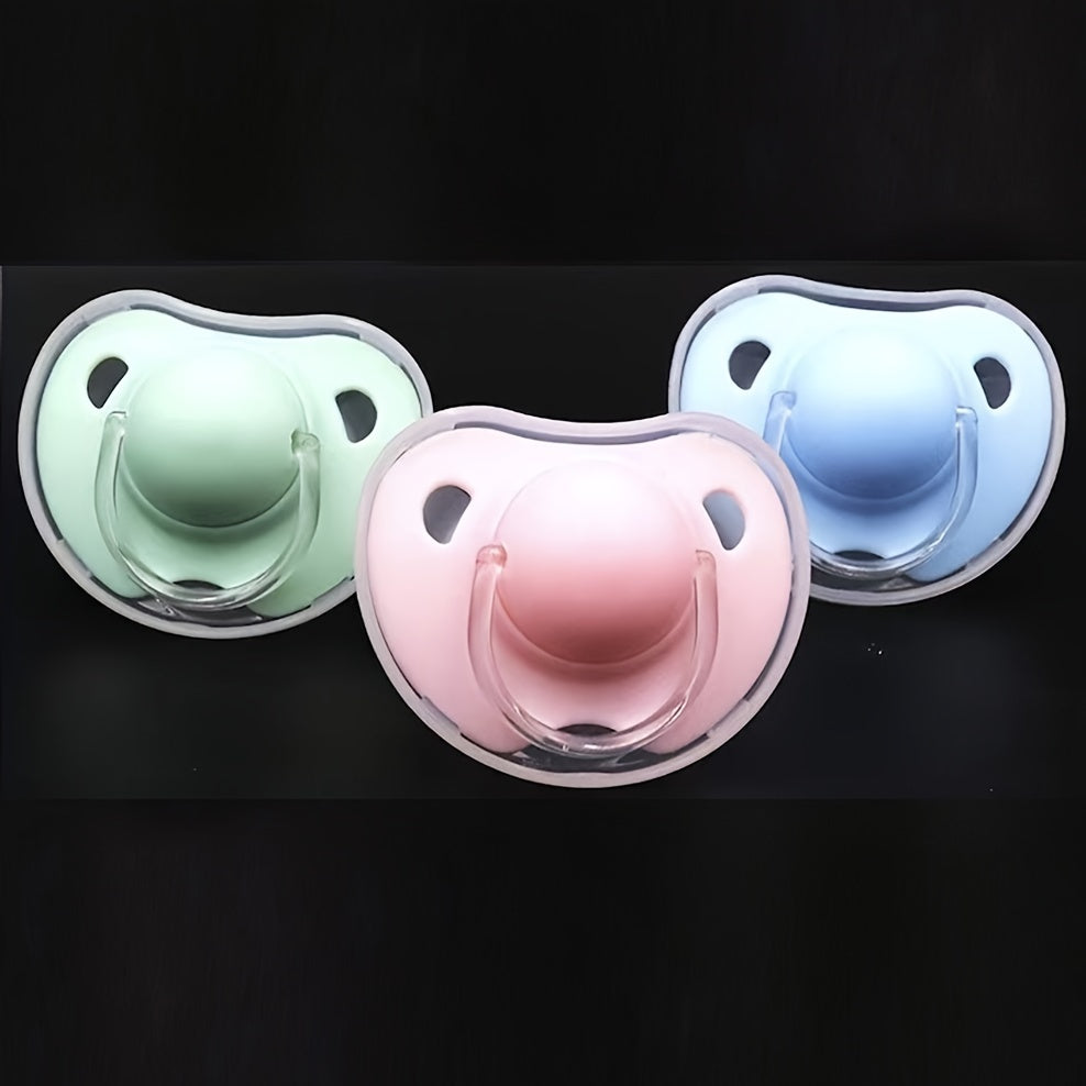 2 Styles Baby Pacifier with Cover - Non-Toxic Soother, Thumb & Cherry Shape with Clip-On Nipple for Teething, & (///) - Sleep Suitable for xxx