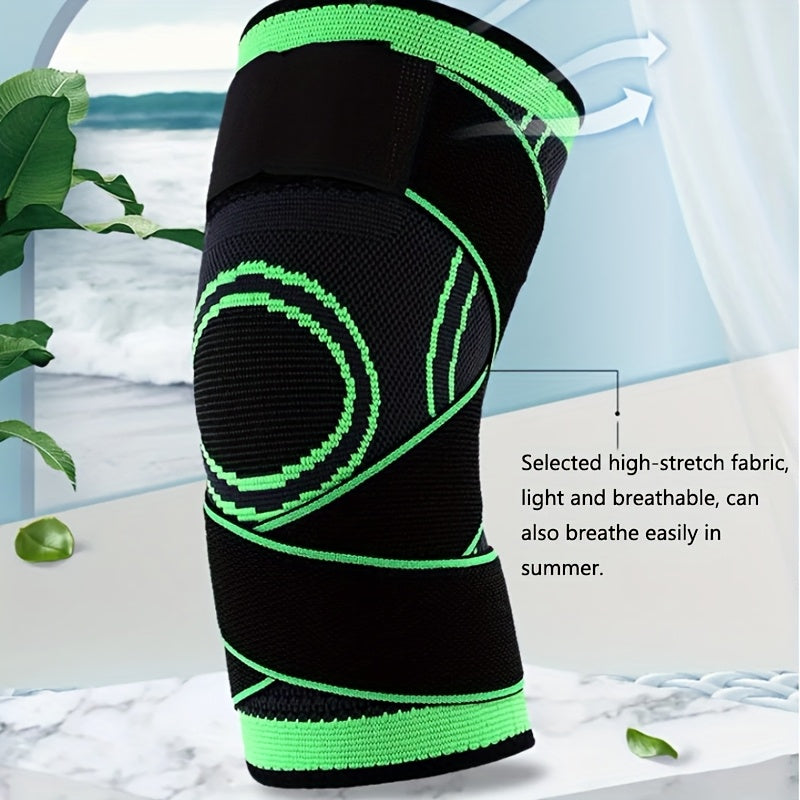 1pc Strap Knee Protector Sports Knee Support Adjustable Compression Breathable Joint Protection Sports Knee Protector Strap Compression Basketball Running