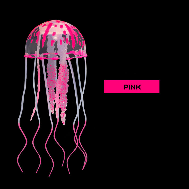 Glowing Silicone Fake Jellyfish Artificial Ornaments For Aquarium Fish Tanks Landscaping Decoration