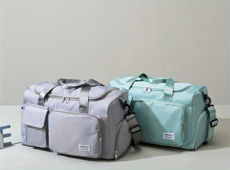 wukds Large Capacity Travel Gym Bag with Shoe Compartment & Dry-Wet Separation -