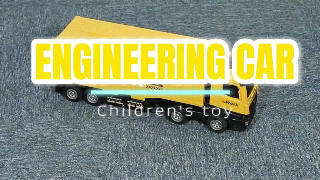 Construction Truck Toys Set - 3-6+ Years Old Boys' Carrier Truck with Crane, Excavator, Bulldozer, Dump Trucks, Cement Truck, Alloy Vehicle Toys for Christmas, Easter, Birthday Gifts