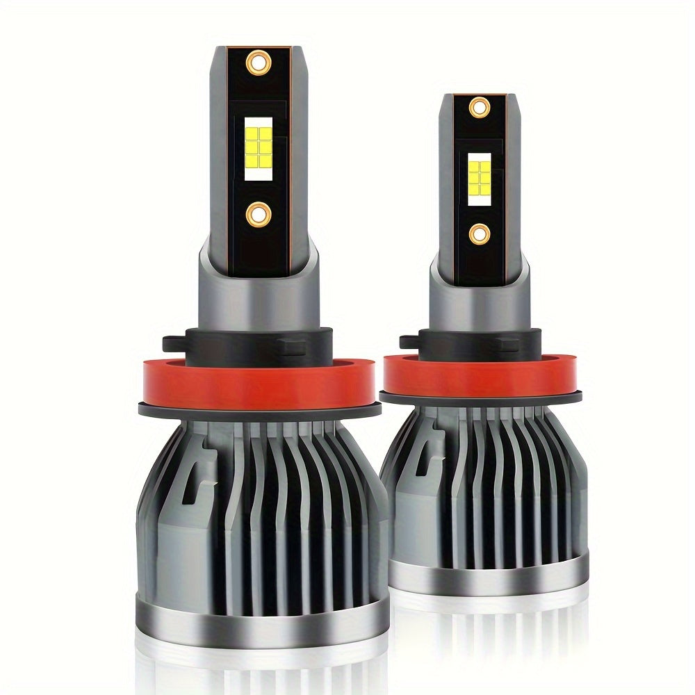 2pcs ROADSUN LED Car Headlights, 35000LM, 6000K White Light, High & Low Beam, 500% Brighter