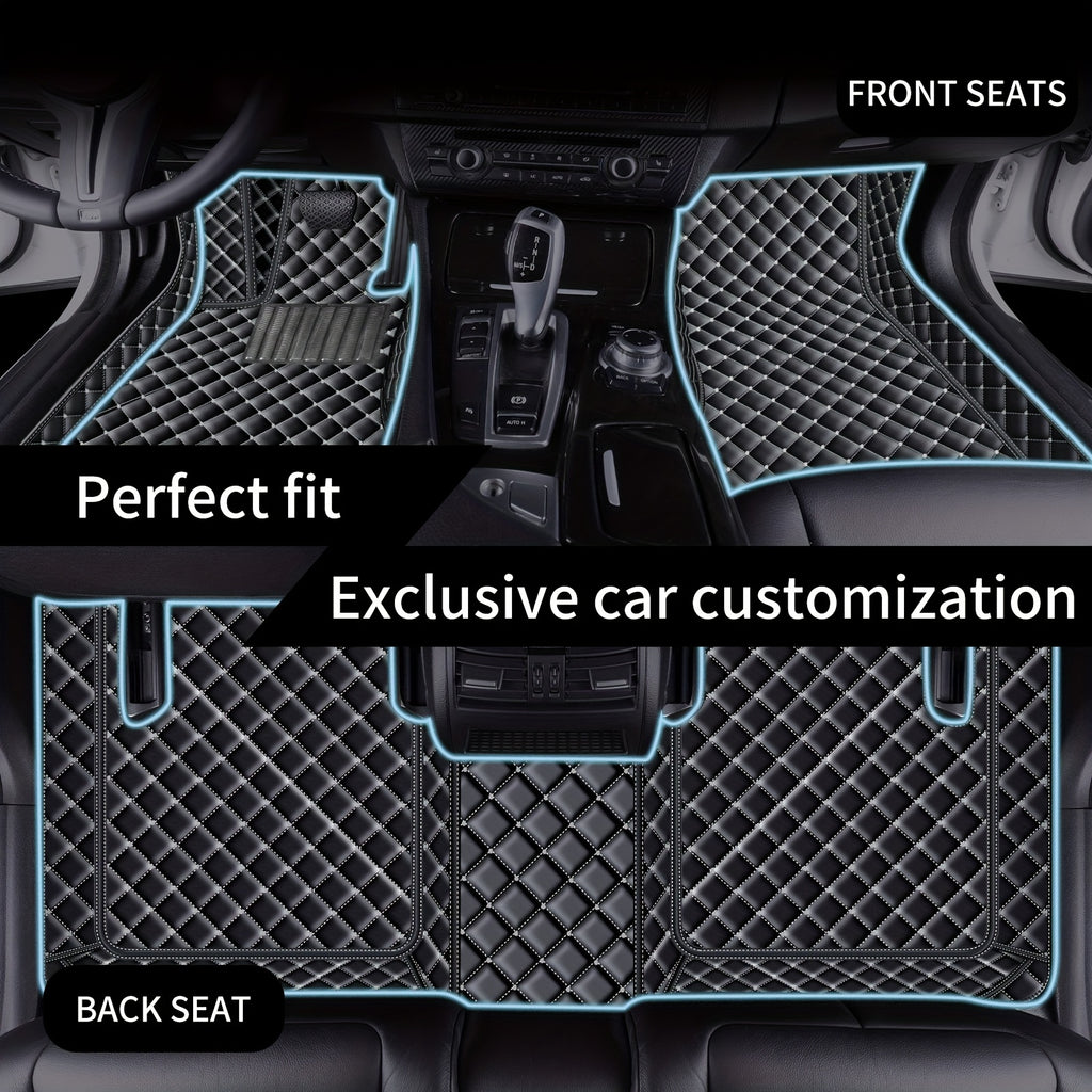 for Kia EV6 2023 PUPU LeatherPU Leathr Dual-Layer Left Hand Drive Car Floor Mats,
