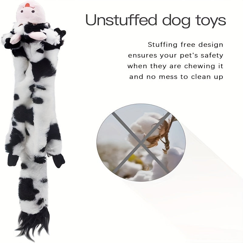 5 Pack Large Dog Squeaky Toys - Soft Plush Crinkle Toys with No Stuffing,