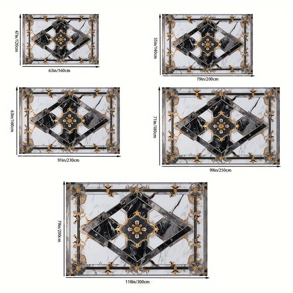 Luxury Faux Cashmere Area Rug - Large, Soft & Washable Carpet For Living Room, Bedroom, And More - Non-Slip, Stain Resistant With Exquisite Hemming Detail Rugs For Living Room Rugs For Bedroom