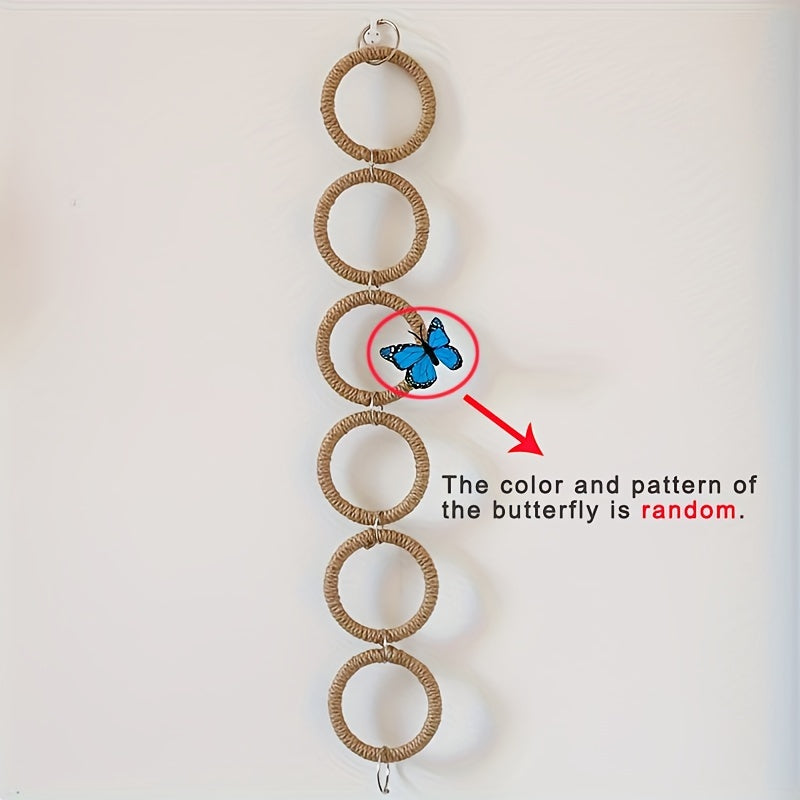 1pc Colorful Parrot Climbing Toy - Durable & Hemp Rope Swing and Perch