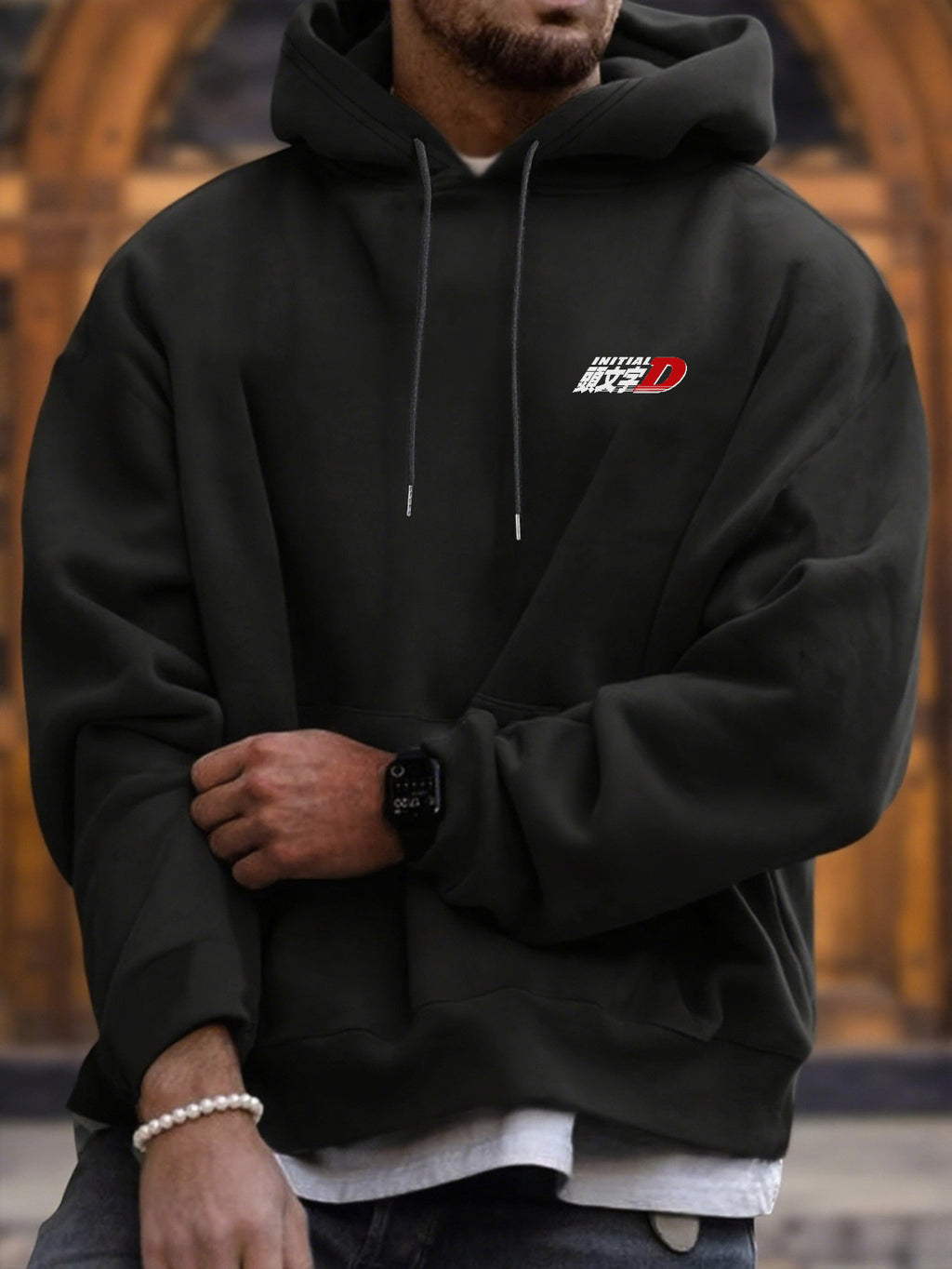 Men's JDM Car Graphic Hooded Sweatshirt