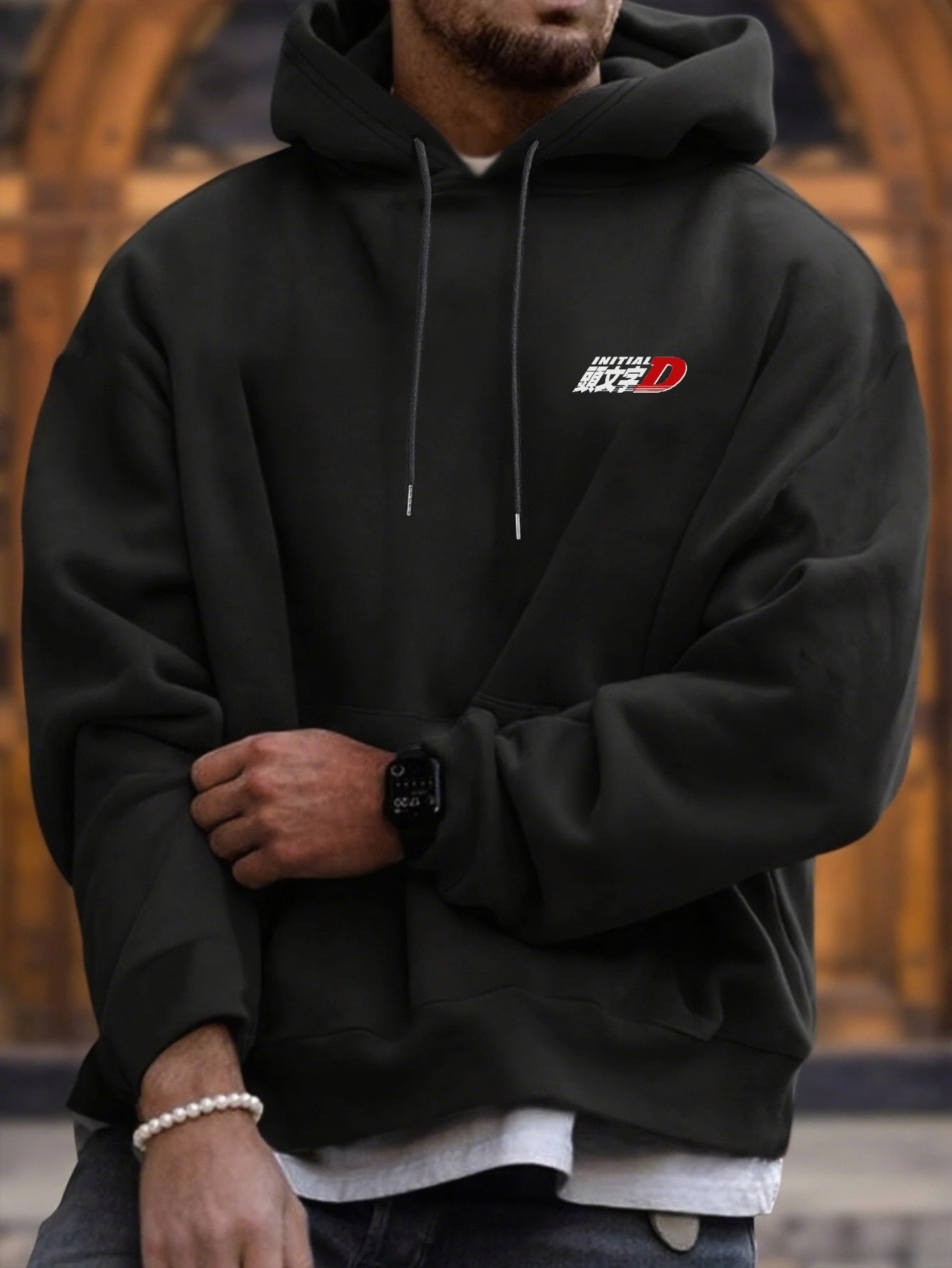 Men's JDM Car Graphic Hooded Sweatshirt