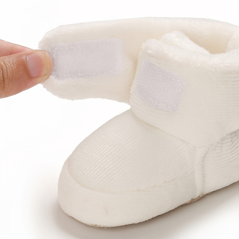 Toddler Baby Girls Booties Plus High Top Slippers Indoor Shoes Crib Shoes First Walker Shoes For Winter