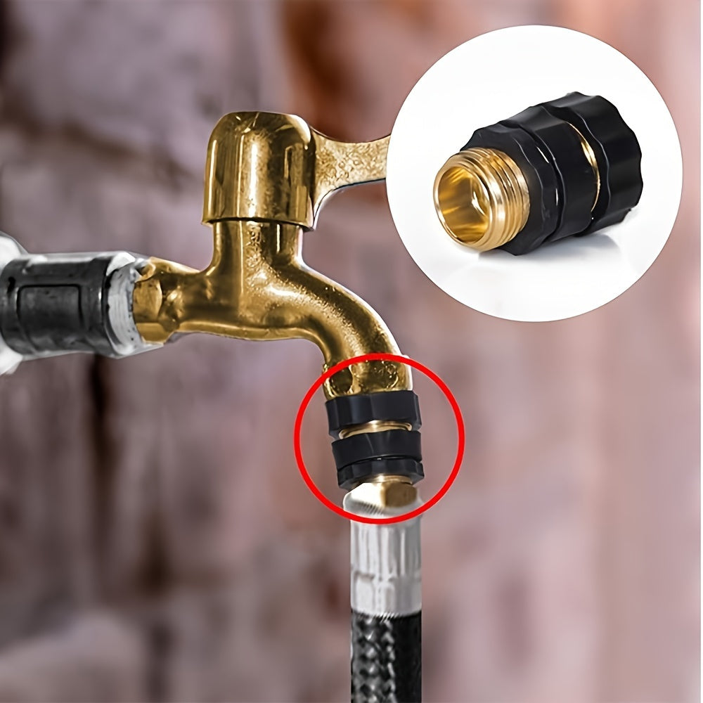 8sets/12sets, GHT3/4" Aluminum Alloy Garden Hose Quick Release ConnectThreaded Tap Connector, No Leaks Water Hoses Quick Disonnect Adapter, Fittings Male Female Quick Release Garden Hose, Gardening Lawn Car Washing