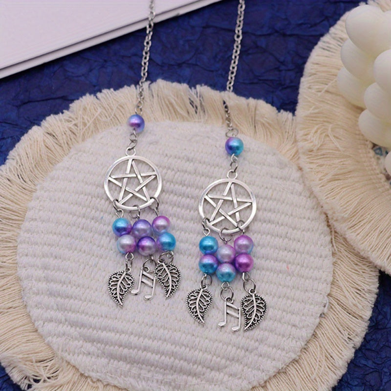 Beautiful Dreamcatcher Car Rear-view Mirror Pendant - Colorful Bead Wind Chime Ornaments