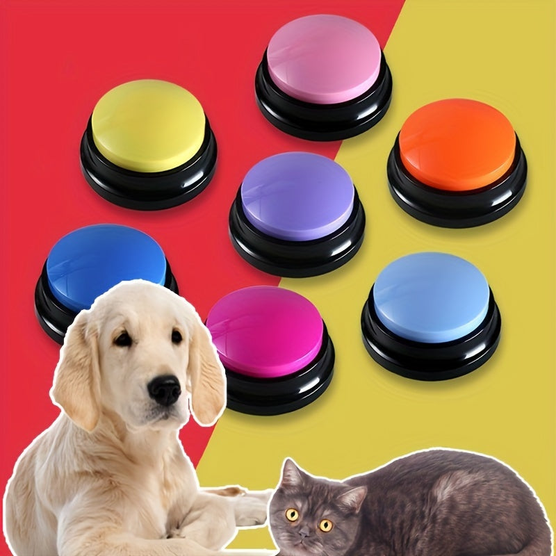 [Recordable Pet] Interactive Dog Talking Buttons | 6pcs | Battery-Powered | Recordable Pet Communication Toys | Portable & Cute