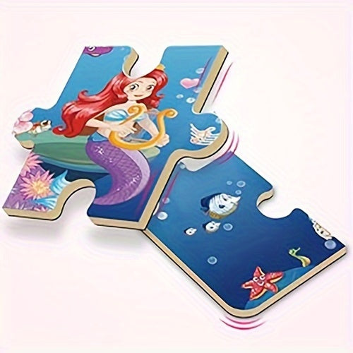 SYNARRY Unicorn Mermaid Princess magnetic puzzle,