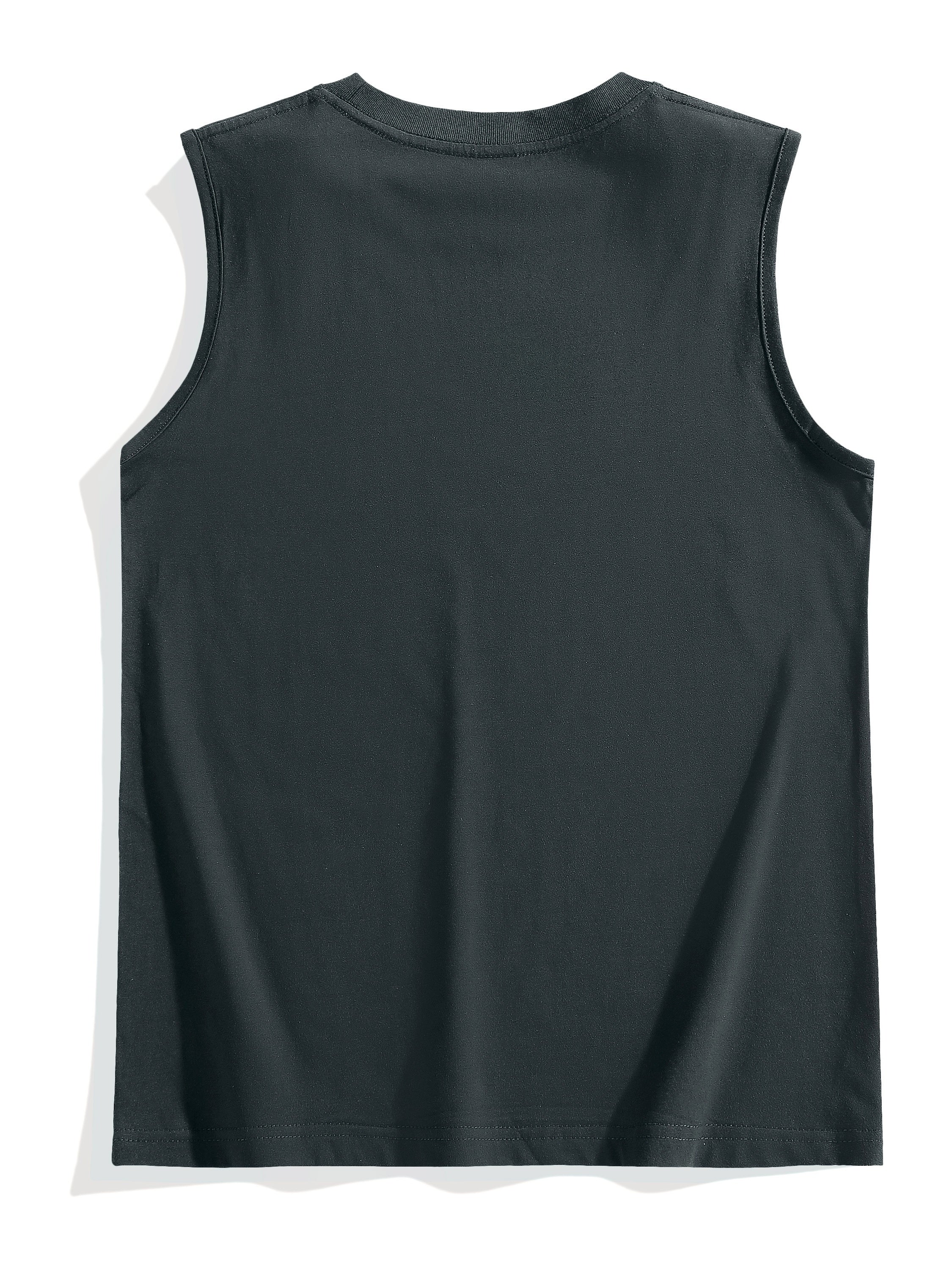 ME VERSUS ME' Round Neck Cotton Graphic Vest, Casual Sports Sleeveless Tank Tops, Men's Summer Clothing