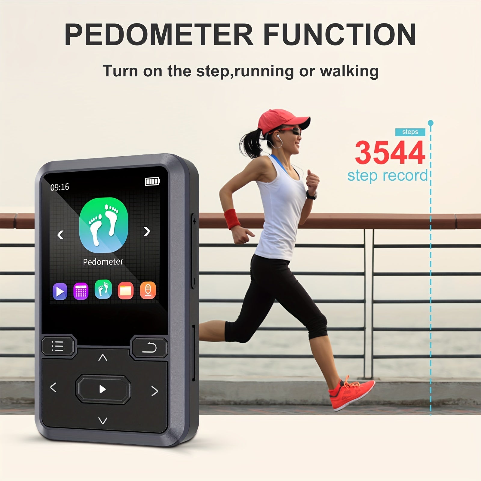 32GB Mini Portable MP3 Player - Exceptional High-Fidelity Sound, FM Radio, Voice Recorder, E-book
