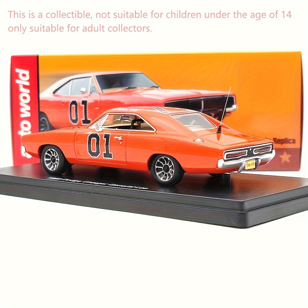 AutoWorld 1:43 for 1969 General Lee Red AWRSS1151 Resin Limited Edition Toys Car Models Collection Gifts