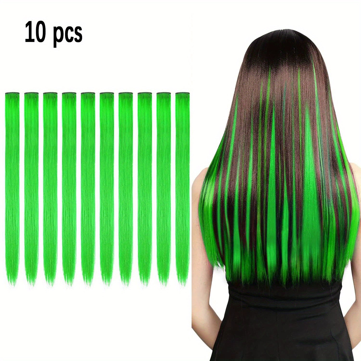 10 Pack HUAQIN Clip-In Hair Extensions for - 18 Inch