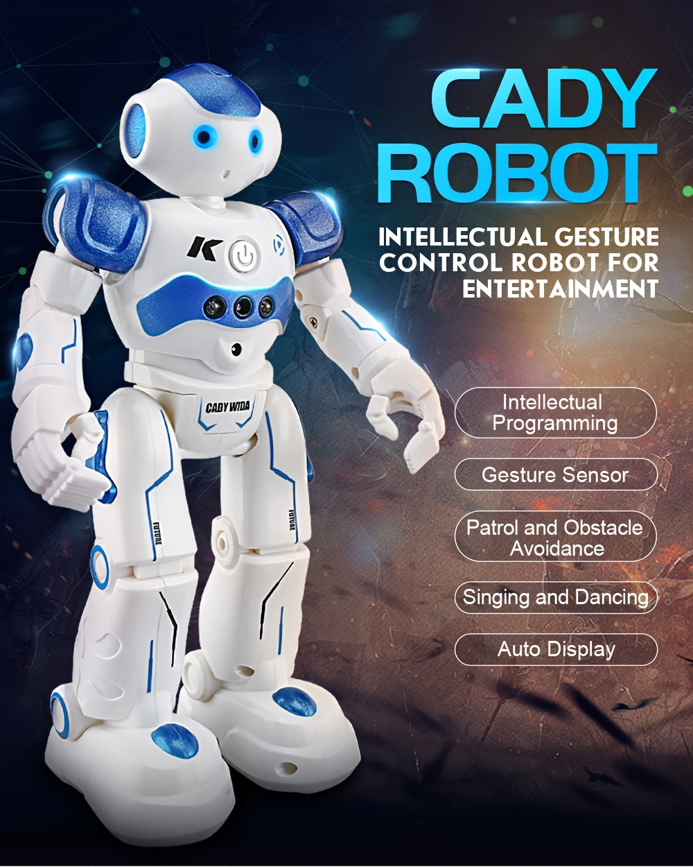RC Robot Toys for Kids, Remote Control Robot Toys with Gesture & Sensing Programmable Dancing, Walking, Singing, Rechargeable Intelligent Robot, for 8 Age+ Year Old Birthday