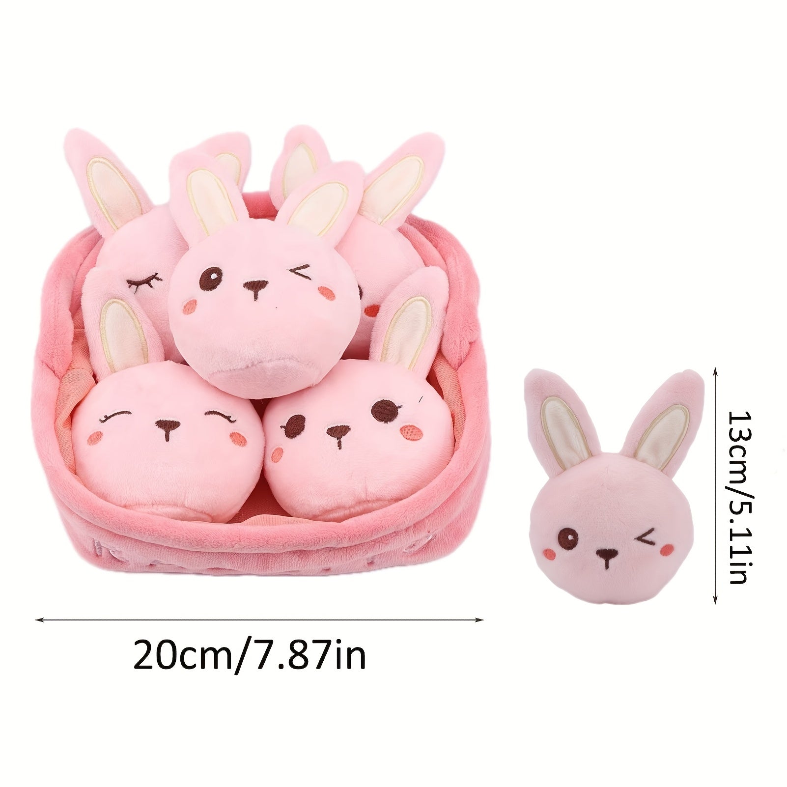 Molutian Plush Animal Basket - Soft Stuffed Toys Including Capybara, Dinosaur, Axolotl, Rabbit, Cat, Duck & Strawberry - Perfect for Youngsters' Birthdays, Halloween & Christmas Gifts