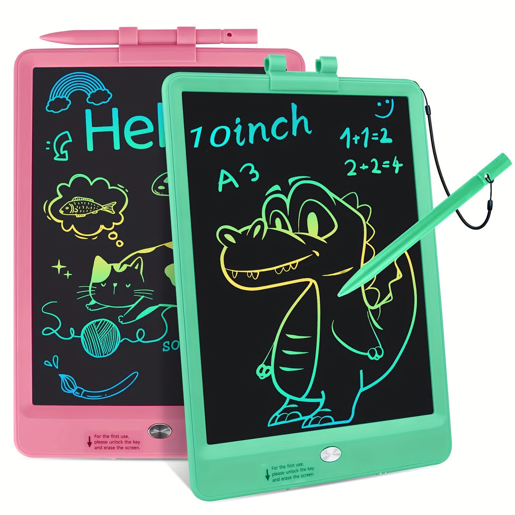 2pcs LCD Writing Board 10 Inches, Toys 3 4 5 6 7 8 9 10 Year Old Boys And Girls, Color Graffiti Board Drawing Board, Gifts For Boys Learning To Walk 3-12 Years Old, Memo Board, Drawing Board