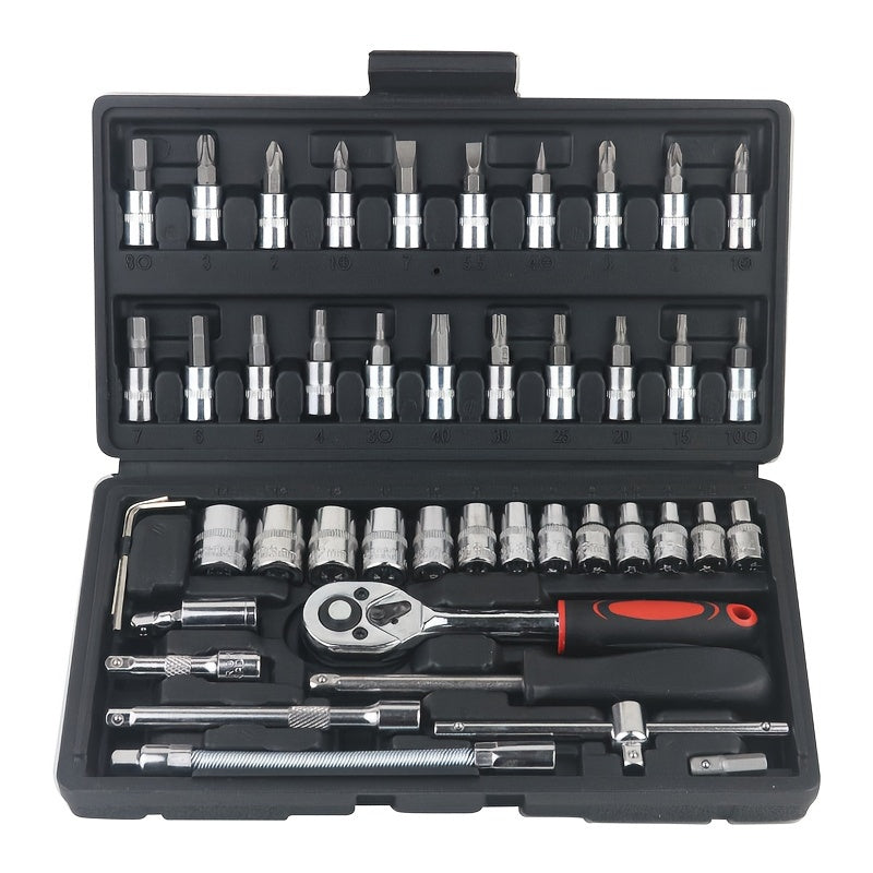 46-Piece Socket Wrench Set - Fast and Efficient, Compact and Portable
