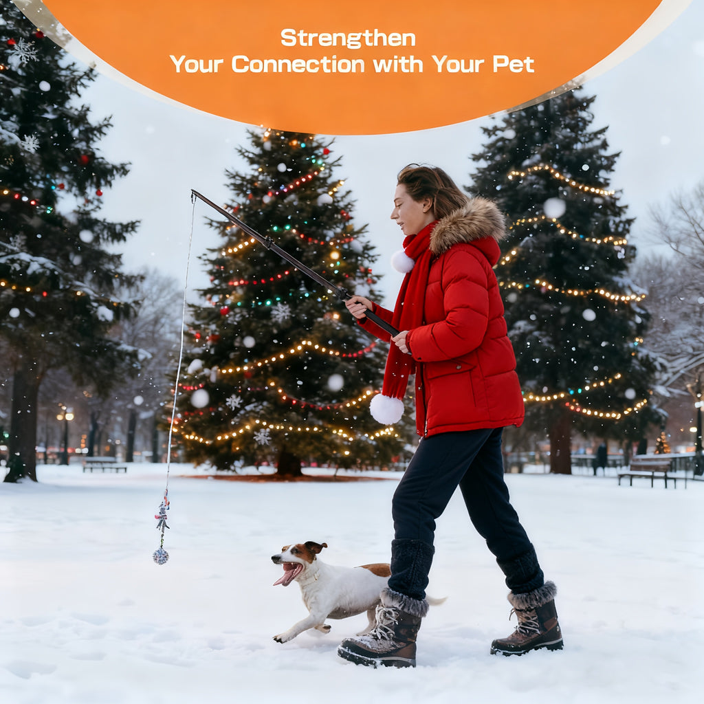 Extendable Flirt Pole for Large Dogs - Dog Flirt Stick with Detachable Interactive Toys - Flirt Stick for Small Medium Large Dogs Training Playing Exercise - Enhances Agility & Cleans Teeth, Dog Toys