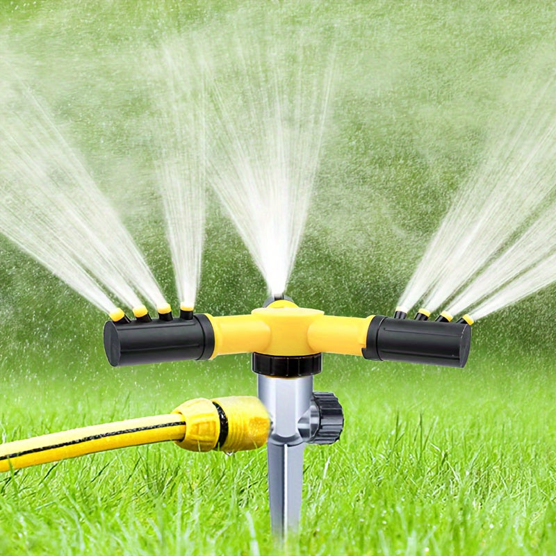 360° Universal Rotating Sprinkler Head - Automatic Watering Device with Adjustable Coverage - Durable Plastic Material, Easy Installation, and Versatile Lawn and Garden Irrigation Solution