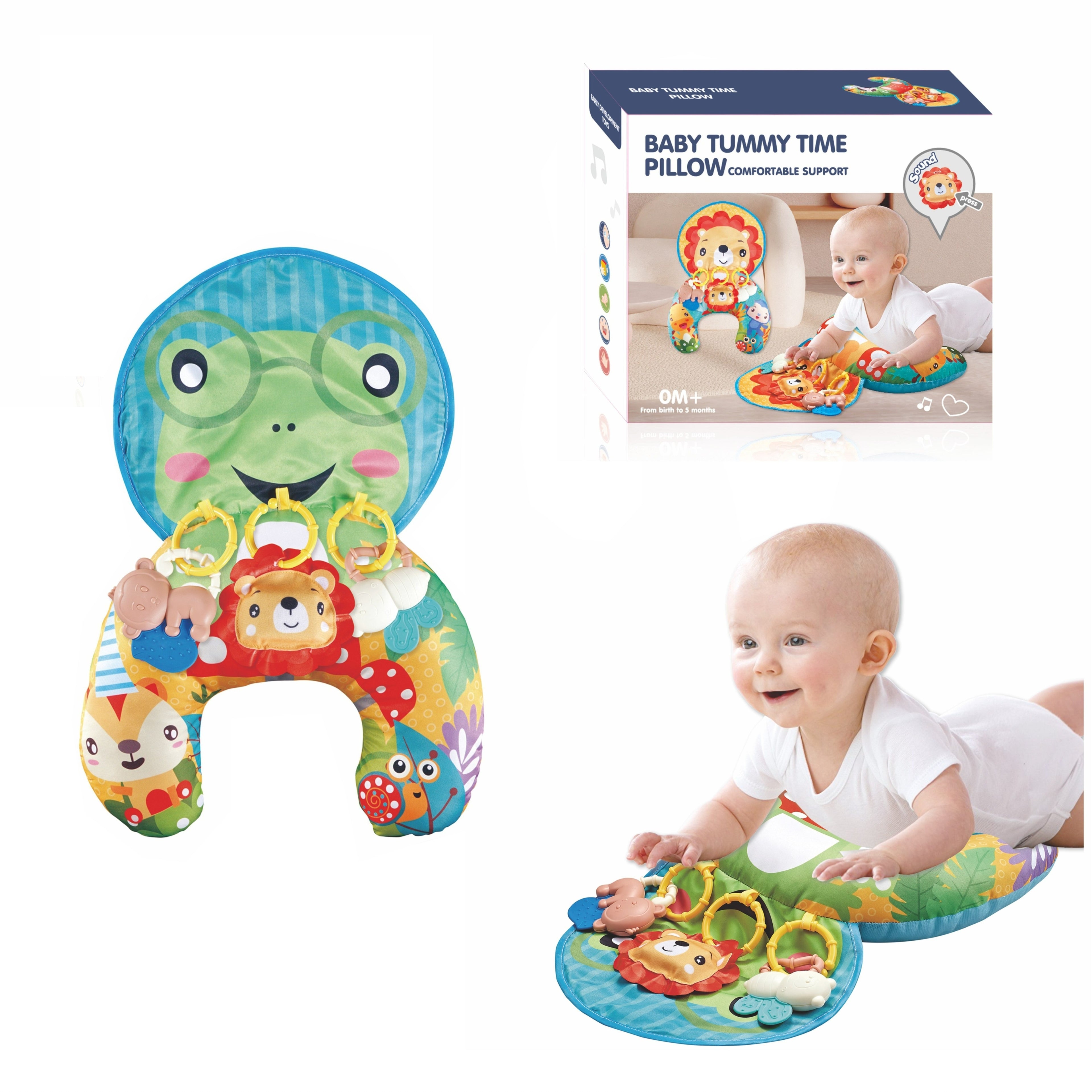 KaboLL Baby Tummy Time Pillow Activity Mat, 0-3 Years Old Developmental