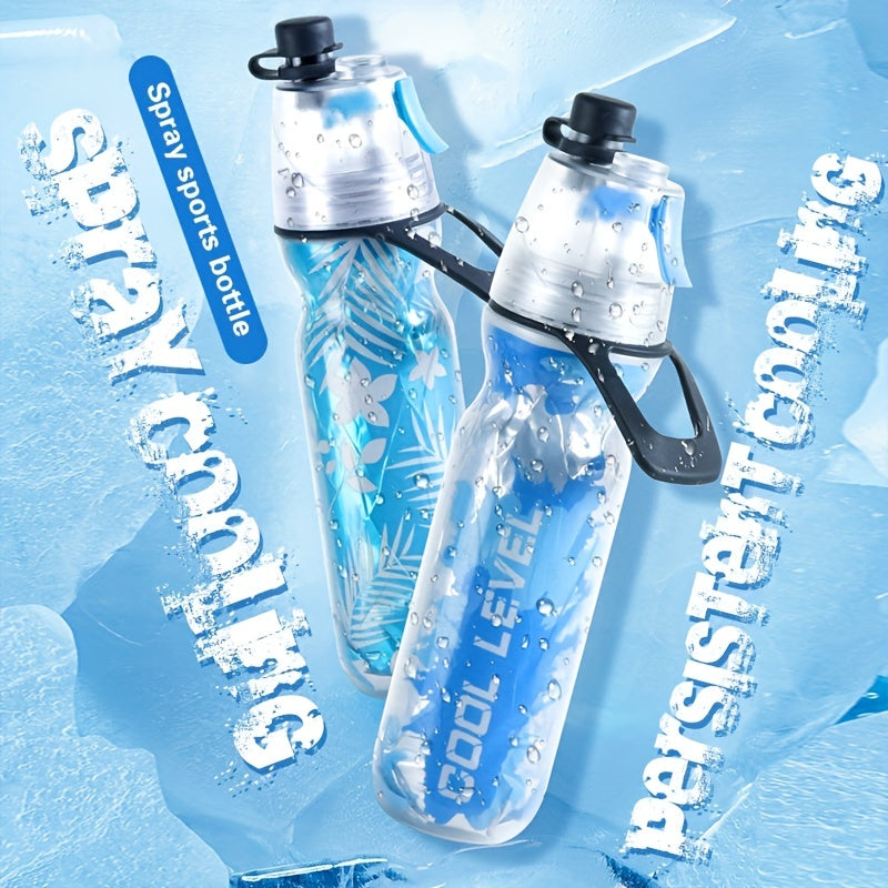 Creative Double-layer Sports Spray Water Bottle, Dual-purpose Plastic Squeeze Spray Bottle For Summer Outdoor Sports
