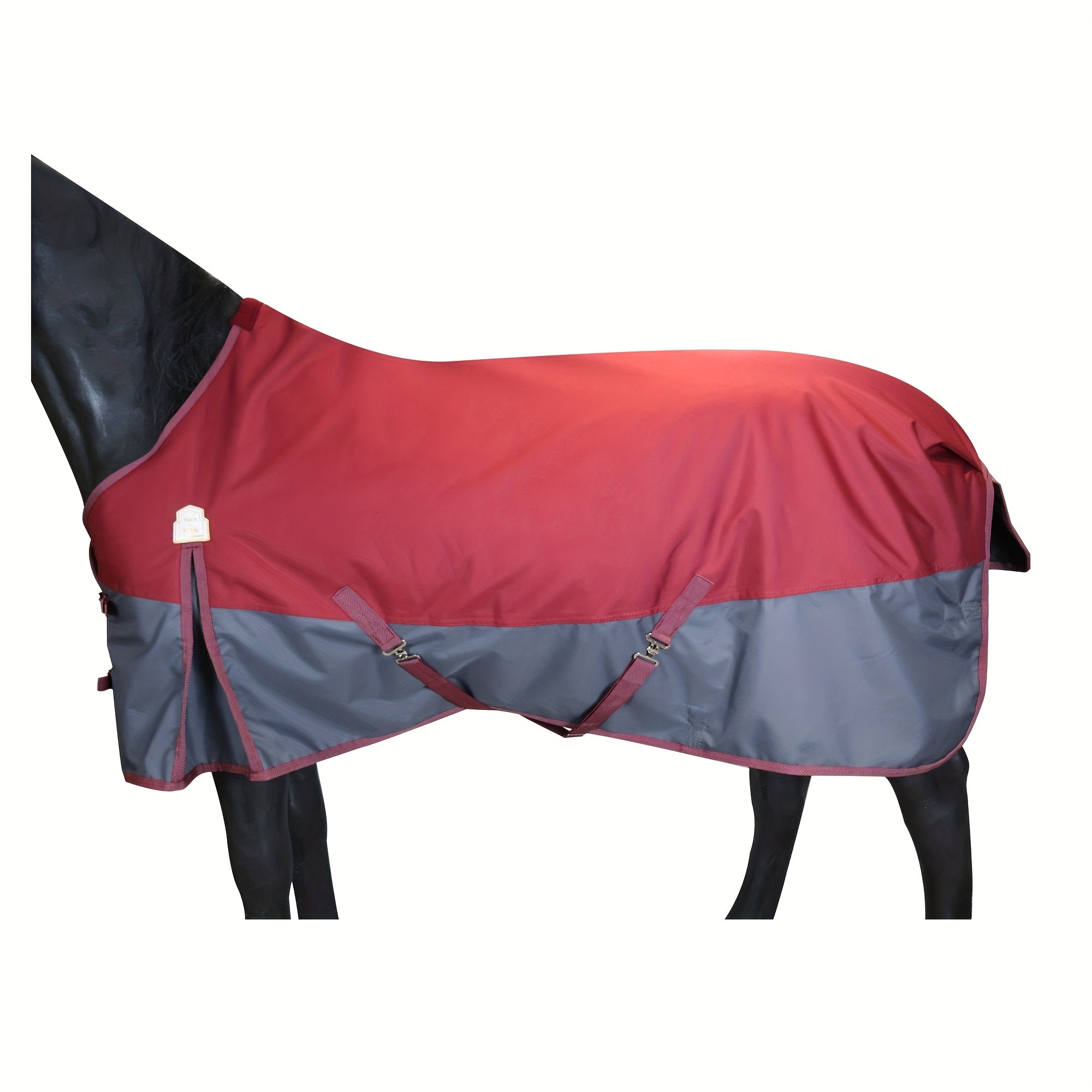 BARN & STABLE Heavy-Duty 600D Waterproof Horse Blanket - 3000mm/3000mvp Winter Turnout Rug with 200g Fill, & Adjustable Fit, All-Weather Horse Cover for Horses (Arabian, Thoroughbred, Shetland) - Durable Equestrian Gear, Hors