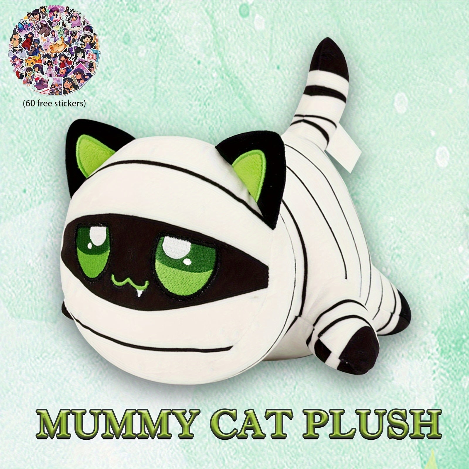Mee-Meows Collection: Festive Cat Plush Toys - Bat, Spider, Mummy, Purple Sugar Skull, Zombie, and More - Great Gift for Kids & Fans - Ages 0-3