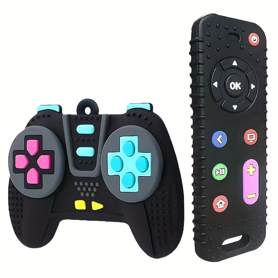 Silicone Baby Teething Toys Set – Chewable Remote and Game Controller Teether for Infants 0-3 Years, BPA-Free, Hand Wash Only, Sensory Development Educational Toy for Boys and Girls