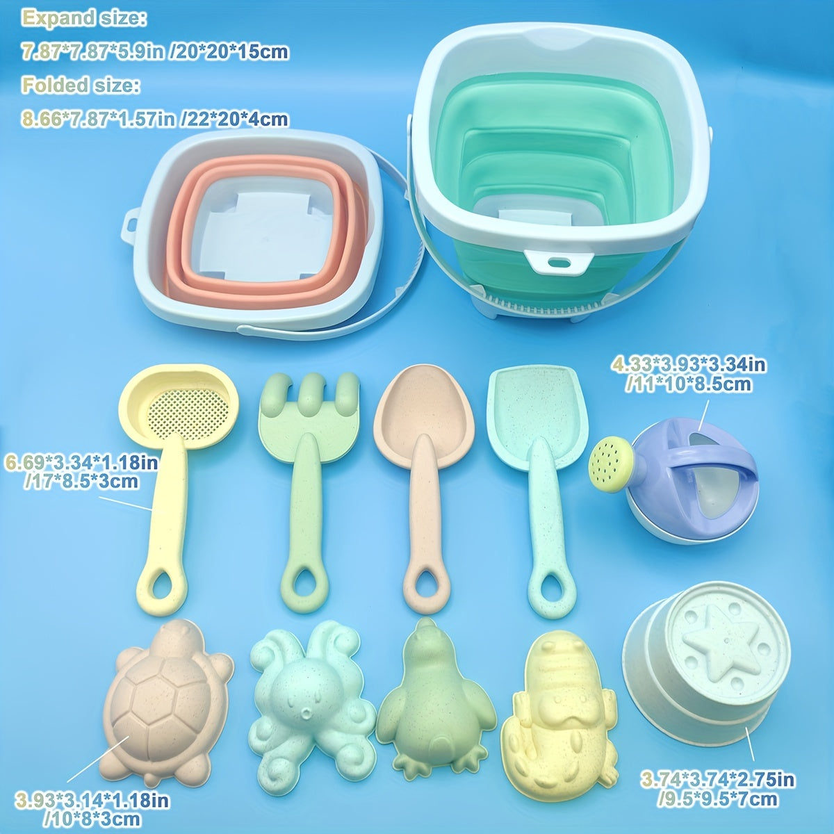 11PCS Beach Sand Toys Set - Fun Morandi Color Combination - Perfect Outdoor Toys For Kids!