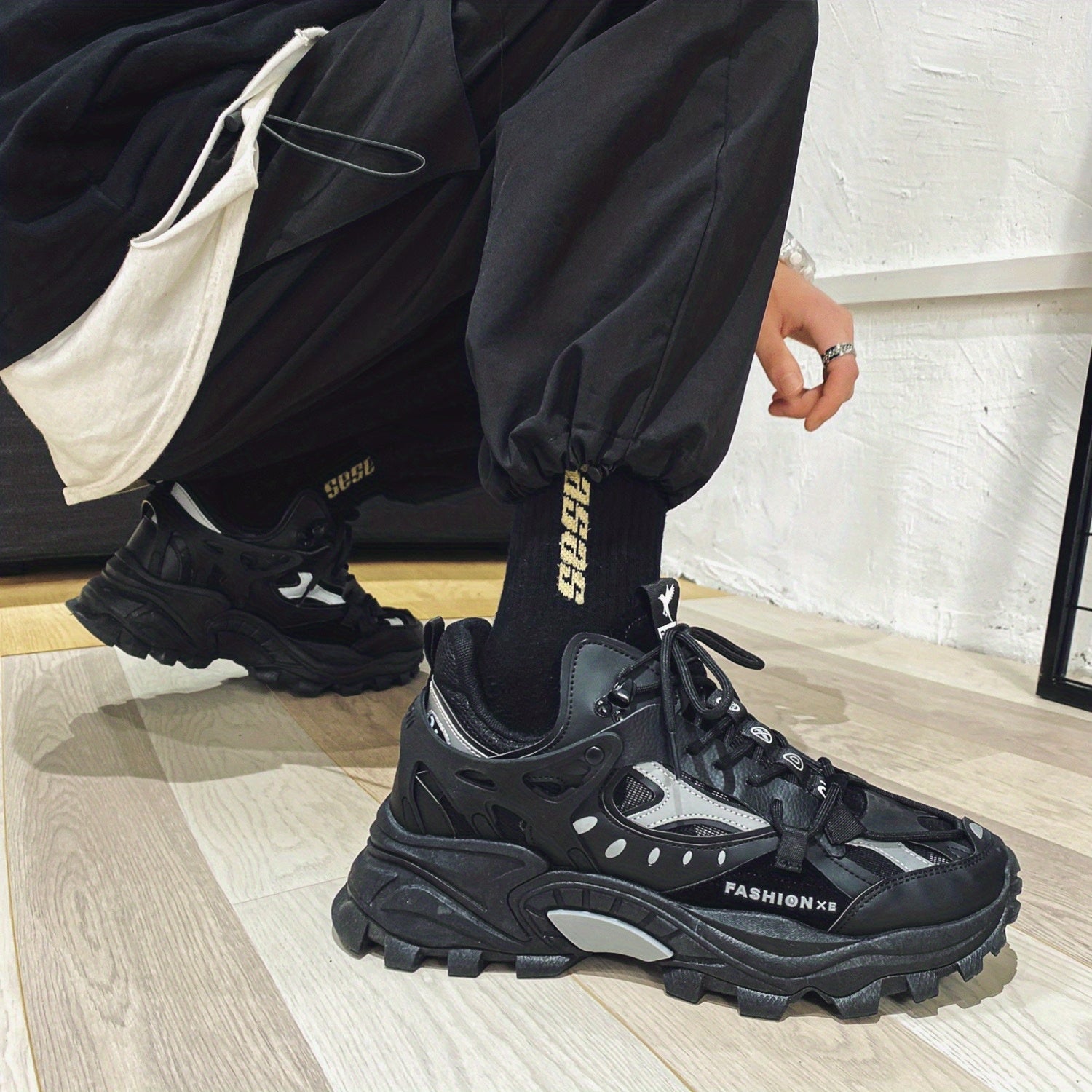 [1 Pair Men'S Cloud Pattern Sneakers] Round Toe Lace-Up  Athletic Sneakers, Sports , Breathable Fabric