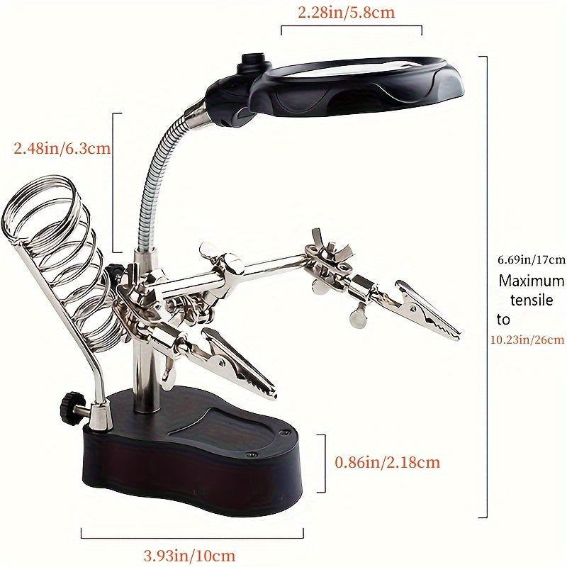 Professional Electronic Inspection & Repair Station with Built-in Lighted Magnifying Glass
