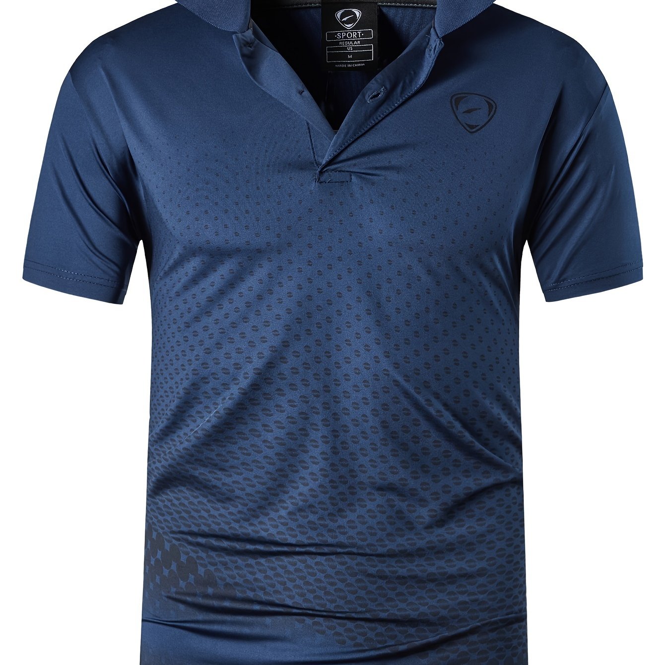 Jeansian Men's Lightweight Breathable Sport Shirt - Vibrant Orange All-Over Dot Print